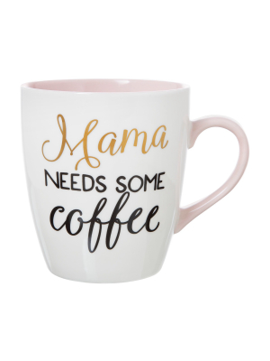 27oz Stoneware Mama Needs Some Coffee Mug White/pink - Threshold™