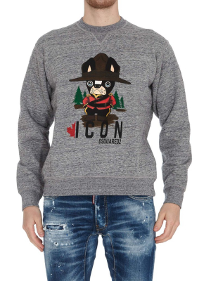 Dsquared2 Graphic Print Crewneck Sweatshirt