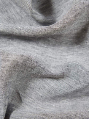 Dark Marine Melange Linen Bedding - Yarn Dyed