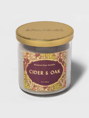 15.1oz Lidded Glass Jar 2-wick Cider And Oak Candle - Opalhouse™