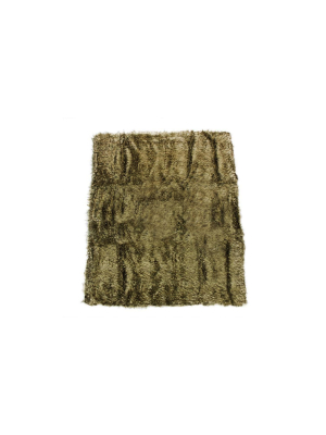 Northlight 48" X 65" Faux Raccoon Animal Fur Throw Blanket With Micro Suede Bottom - Brown