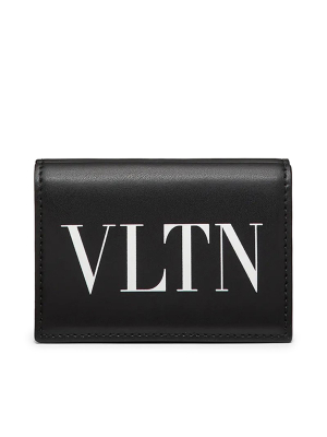 Valentino Vltn Print Compact Wallet