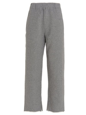 Mm6 Maison Margiela Logo Print Cropped Track Pants