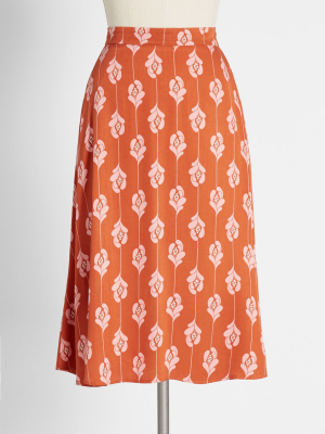 Lost In The Lilies Midi Skirt