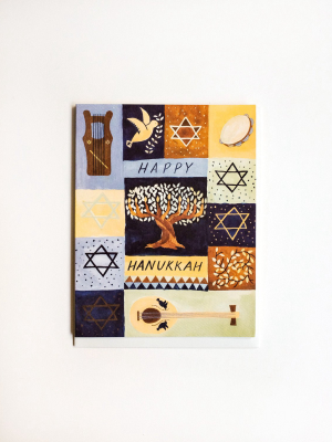 Hanukkah Instruments Card - Sa7