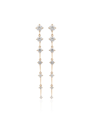 Sequence Medium Diamond 18k Yellow Gold Earrings