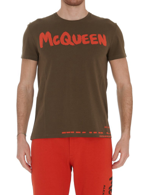 Alexander Mcqueen Logo Print T-shirt