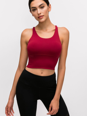 Cutout Cross Strappy Crop Top Sports Bra