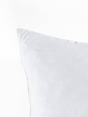 14"x21" Feather Down With Cotton Cover Lumbar Throw Pillow Insert White - Lush Décor