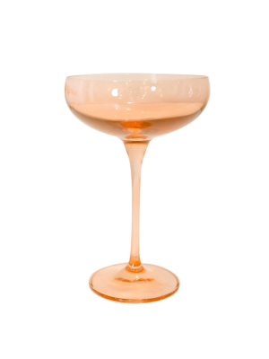 Colored Champagne Coup Stemware In Blush Pink - Set Of 6