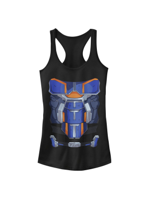 Junior's Marvel Black Widow Taskmaster Costume Racerback Tank Top