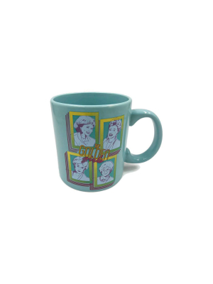 Golden Girls 20oz Ceramic Retro Squares Mug - Silver Buffalo