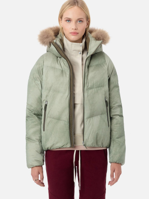 Women's Je X Descente Allterrain Mizusawa Tie Dye Down Jacket / Mojave X Sage