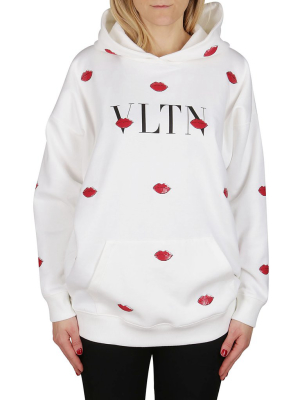 Valentino Vltn Le Rouge Embroidered Hoodie