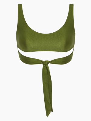 Bond Multi Way Wrap Bralette Bikini Top - Eden Green