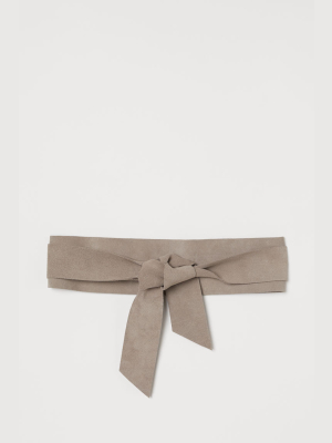 Suede Tie Belt