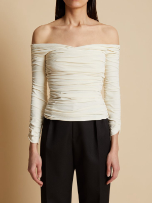 The Elsa Top In Ivory