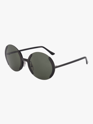 Me110s Semi-rimless Round Sunglasses