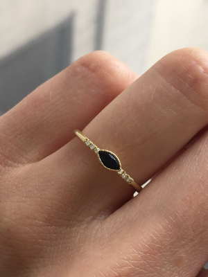 Sapphire Marquise Equilibrium Ring
