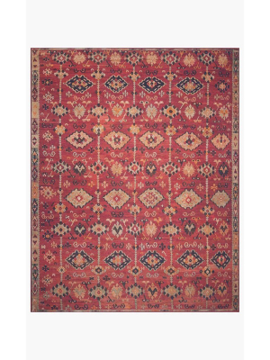 Magnolia Home Lucca Lf-02 Brick / Multi Area Rug