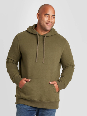 Men's Big & Tall Regular Fit Fleece Pullover Hoodie Sweatshirt - Goodfellow & Co™ Green