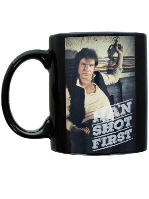 Surreal Entertainment Star Wars Han Solo "han Shot First" Coffee Mug