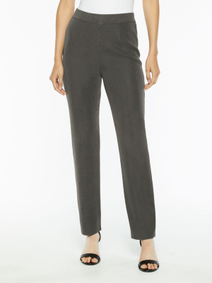 Straight Leg Knit Pant, Slate Grey