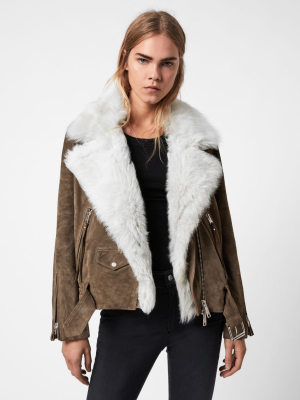 Luna 4-in-1 Shearling Biker Jacket Luna 4-in-1 Shearling Biker Jacket