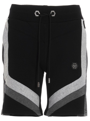 Philipp Plein Colour-block Panelled Shorts