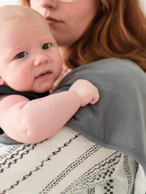 Burp Cloth In Charcoal