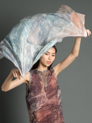 Eel Printed Printed Silk Scarf - Khaya Print