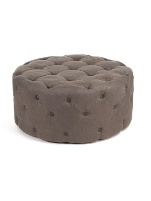 Zentique Round Tufted Ottoman