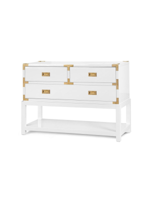 Tansu Console Table, White