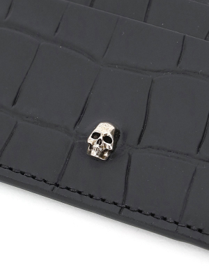 Alexander Mcqueen Skull Embellished Cardholder