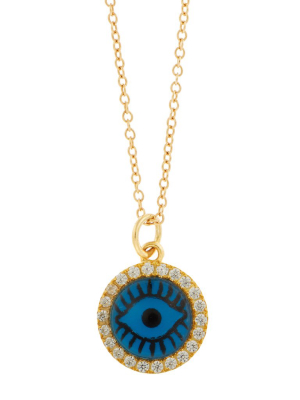 Blue Eye Crystal Necklace