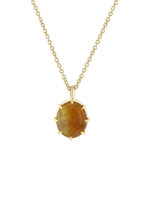 Yellow Sapphire Cabochon Pendant