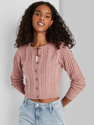 Women's Cable Knit Cardigan - Wild Fable™