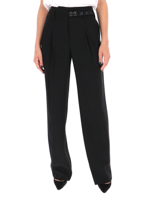 Prada Belted Straight Leg Trousers