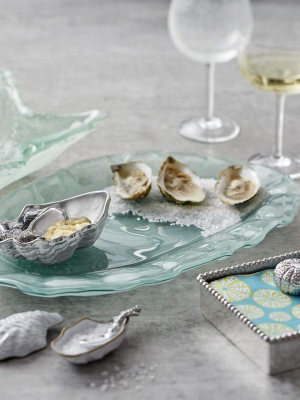 Ceramic Oyster And Spoon Set