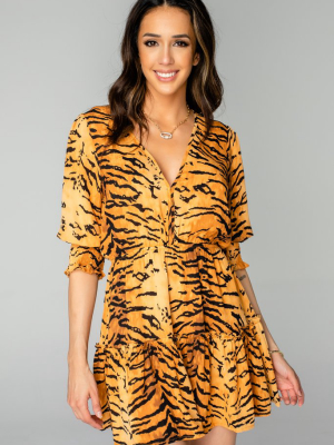 Buddylove Paltrow Elastic Waist Mini Dress - Bengal