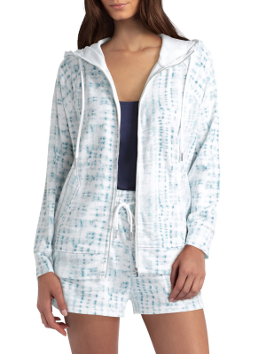 H Halston Studio Zip Front Hoodie