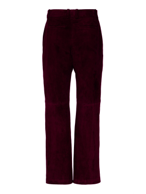 Coleman Cropped Lambskin Suede Pants