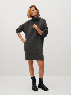 Turtle Neck Knit Dress