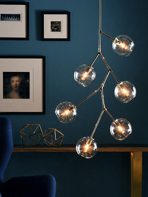 Nuevo Atom 6 Pendant Lighting - Clear