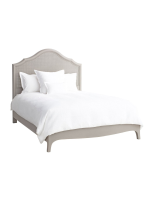 Fiona Bed Luxe In Shell Grey W/ Cane Design By Redford House
