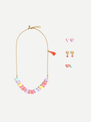 Girls' Candy Heart Jewelry Set