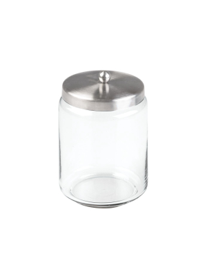 Mdesign Glass Vanity Canister Jar For Hair Accessory, Set Of 3