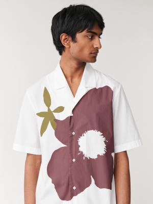 Printed Camp Collar Cotton Shirt