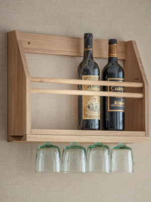 Wooden Hambledon Wine Glass Shelf