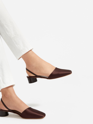 The Tapered Square Toe Slingback